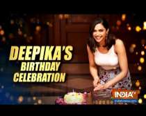 Deepika Padukone cuts birthday cake at Chhapaak promotions
