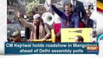 CM Kejriwal holds roadshow in Mangolpuri ahead of Delhi assembly polls