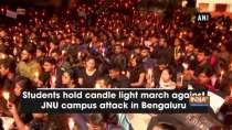 Students hold candle light march against JNU campus attack in Bengaluru