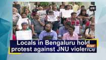Locals in Bengaluru hold protest against JNU violence