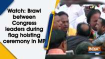 Watch: Brawl between Congress leaders during flag hoisting ceremony in MP