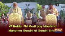 VP Naidu, PM Modi pay tribute to Mahatma Gandhi at Gandhi Smriti