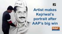 Delhi election results: Artist makes Kejriwal