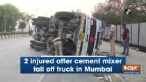 2 injured after cement mixer fall off truck in Mumbai
