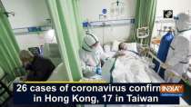 26 cases of coronavirus confirmed in Hong Kong, 17 in Taiwan