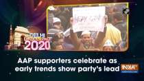 Delhi election results: AAP supporters celebrate as early trends show party