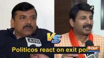 Politicos react on exit polls
