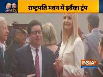 Ivanka Trump arrives at Rashtrapati Bhavan ahead of the ceremonial reception of the US President