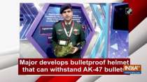 Major develops bulletproof helmet which can withstand AK-47 bullets