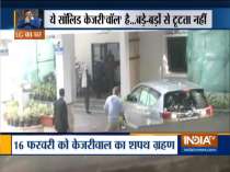 CM-designate & AAP chief Arvind Kejriwal arrives at the Raj Niwas to meet L-G Anil Baijal