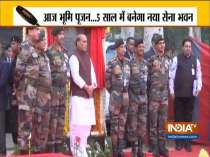 Defence Minister Rajnath Singh lays foundation stone of new Army HQ building in Delhi