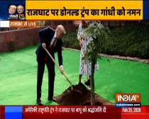 US President Donald Trump planted tree in Rajghat