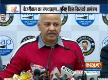 AAP leader Manish Sisodiya addresses press conference ahead of Kejriwal