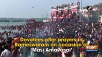 Devotees offer prayers in Rameswaram on occasion of 