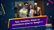 Tiger, Shraddha, Riteish on promotional spree for 