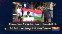 Fans cheer for Indian team ahead of 1st Test match against New Zealand