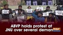 ABVP holds protest at JNU over several demands