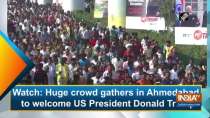 Watch: Huge crowd gathers in Ahmedabad to welcome US President Donald Trump