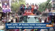 Delhi polls: JP Nadda holds roadshow in Adarsh Nagar assembly constituency