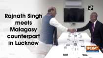 Rajnath Singh meets Malagasy counterpart in Lucknow