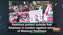 Pashtuns protest outside Pak Embassy in London against arrest of Manzoor Pashteen