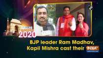BJP leader Ram Madhav, Kapil Mishra cast their vote