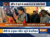 Delhi Election 2020: CM Kejriwal seeks divine blessing at Hanuman temple