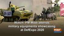 Watch: PM Modi attends military equipments showcasing at DefExpo 2020