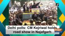 Delhi polls: CM Kejriwal holds road show in Najafgarh