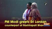 PM Modi greets Sri Lankan counterpart at Rashtrapati Bhavan