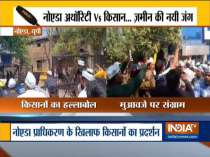 Farmers protest against Noida authority, demand compensation
