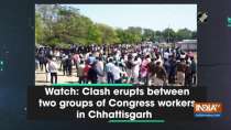 Watch: Clash erupts between two groups of Congress workers in Chhattisgarh
