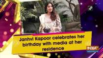 Janhvi Kapoor celebrates her birthday with media at her residence