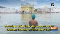 Devotees take holy dip in sarovar at Golden Temple on Sikh New Year