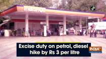 Excise duty on petrol, diesel hike by Rs 3 per litre