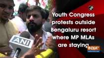 Youth Congress protests outside Bengaluru resort where MP MLAs are staying