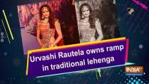 Urvashi Rautela owns ramp in traditional lehenga