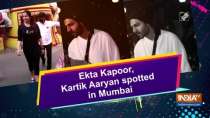 Ekta Kapoor, Kartik Aaryan spotted in Mumbai