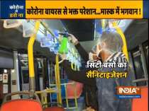 Coronavirus outbreak: Government buses being sanitized in Ahmedabad