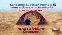 Sand artist Sudarsan Pattnaik makes sculpture on coronavirus to spread awareness