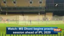 Watch: MS Dhoni begins practice session ahead of IPL 2020