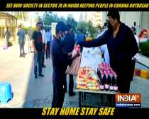 Coronavirus Lockdown: Housing society in Noida donates ration to staff