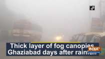 Thick layer of fog canopies Ghaziabad days after rainfall