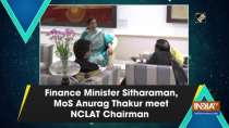 Finance Minister Sitharaman, MoS Anurag Thakur meet NCLAT Chairman