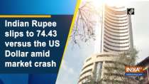 Indian Rupee slips to 74.43 versus the US Dollar amid market crash