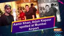 Aamir Khan, Arjun Kapoor spotted at Mumbai Airport