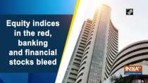 Equity indices in the red, banking and financial stocks bleed