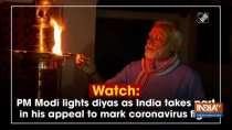 Watch: PM Modi lights diyas as India takes part in his appeal to mark coronavirus fight