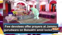 Few devotees offer prayers at Jammu gurudwara on Baisakhi amid lockdown