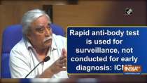 Rapid anti-body test is used for surveillance, not conducted for early diagnosis: ICMR